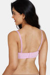 Zivame Padded Wired 3/4Th Coverage Multiway Bra - Violet Tulle — thumbnail 3